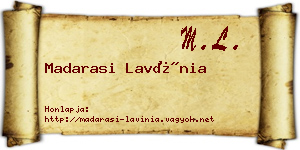 Madarasi Lavínia névjegykártya